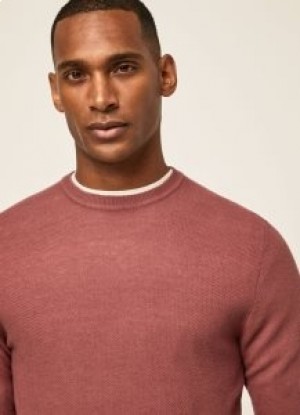  Hackett Cashmere Silke Wool Jumper Herre Strik Pink