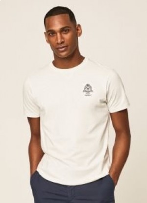  T-shirt pour homme avec logo Hackett Heritage blanc
