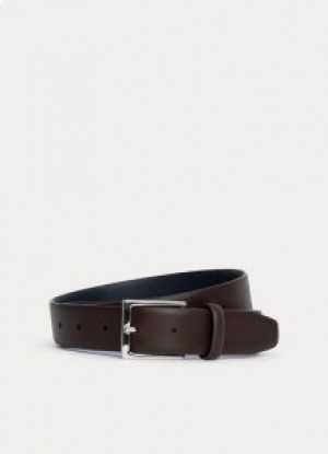  Ceintures en cuir Hackett pour hommes marron foncé