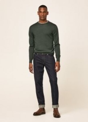  Jean Slim Hackett Rinse Wash pour homme Bleu