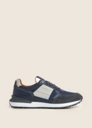  Baskets de course combinées Hackett pour homme bleu marine