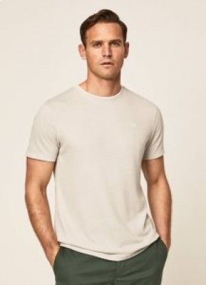  T-shirt pour homme Hackett Trimmed gris clair