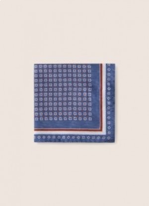  Hackett Seidentaschentuch Herren Krawatten Marineblau