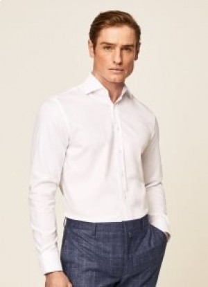  Hackett Slim Fit Oxford Weiße Hemden für Herren