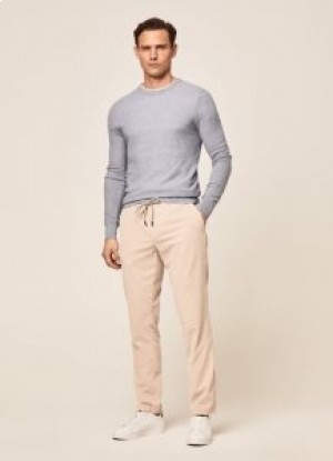  Hackett Slim Fit Herren Style Jogger Hose Grau Braun