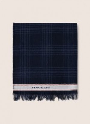  Hackett Check Cotton Schalmützen Herren Navy Blau Weiß