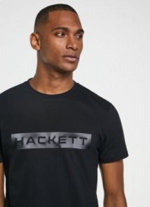  Hackett Logo Printed T-Shirt Herren Schwarz