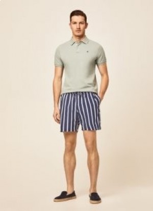  Traje de baño a rayas para hombre de Hackett en azul marino