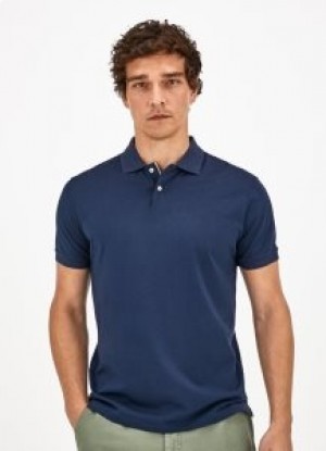  Polo Hackett Pima de manga corta para hombre azul marino