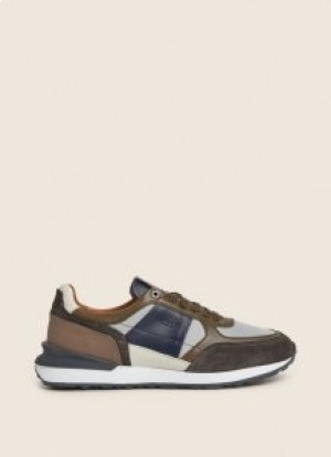  Zapatillas deportivas combinadas Hackett para hombre, zapatos casuales, color caqui y verde